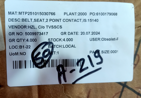 BELT,SEAT,2 POINT CONTACT,IS:15140 - mjvaluemart
