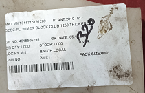 PLUMMER BLOCK,CI,DB 1250,THICKENER - mjvaluemart