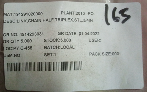 LINK,CHAIN,HALF TRIPLEX,STL,3/4IN - mjvaluemart