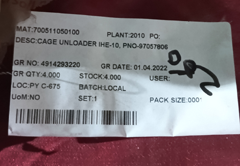 CAGE UNLOADER IHE-10, PNO-97057806 - mjvaluemart