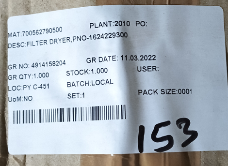 FILTER DRYER,PNO-1624229300 - mjvaluemart