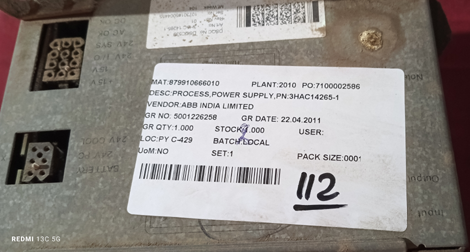 PROCESS,POWER SUPPLY,PN:3HAC14265-1 - mjvaluemart