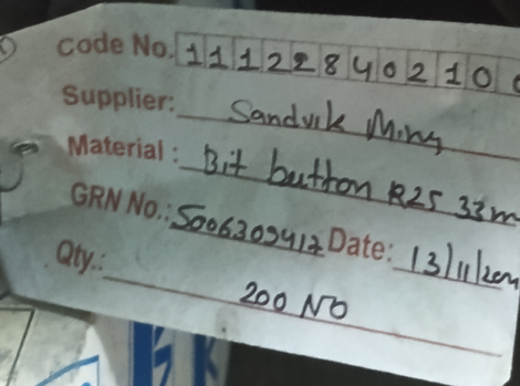 BIT,BUTTON,R25,33MM,PN:7732-4433C-S48 - mjvaluemart