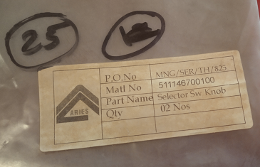 KNOB,SELECTOR SWITCH,C650D,PN:VOEV111A - mjvaluemart