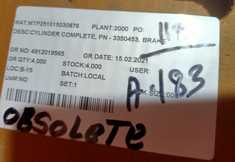 CYLINDER COMPLETE, PN - 3350453, BRAKE - mjvaluemart